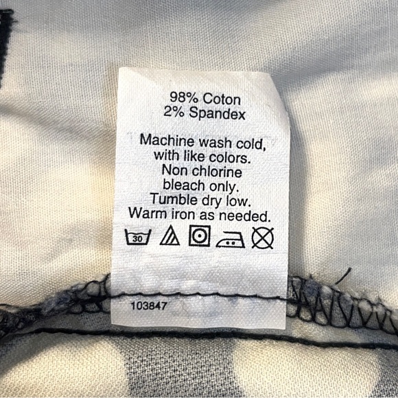 J. Crew “stretch” ankle pants, City Fit style, navy blue with white polka dots - Picture 11 of 11